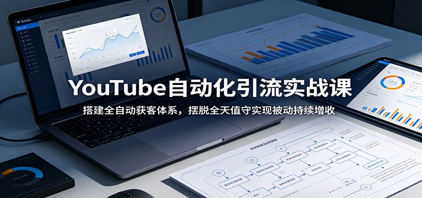 YouTube自动化引流实战课：搭建全自动获客体系，摆脱全天值守实现被动持续增收-985网创