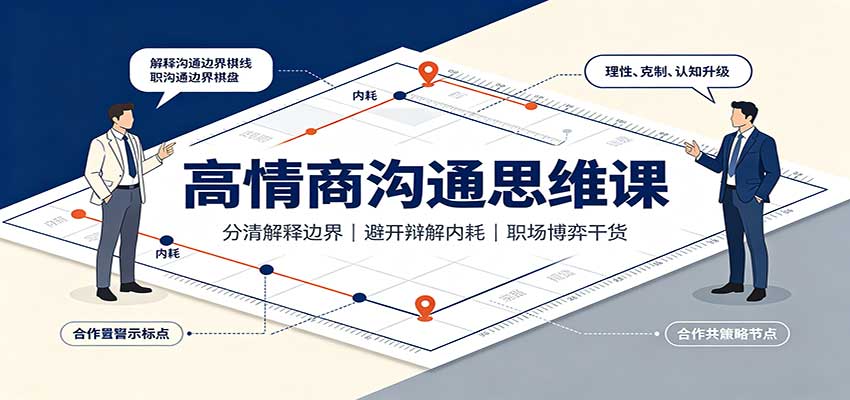 高情商沟通思维课：分清解释边界，避开辩解内耗，职场博弈干货-985网创
