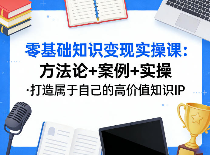 零基础知识变现实操课，方法论+案例+实操，打造属于自己的高价值知识IP-985网创