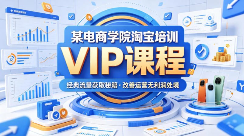 某电商学院淘宝培训VIP课程，各种经典有用的流量获取秘籍，改善运营产品没利润的处境(2026年5月)-985网创