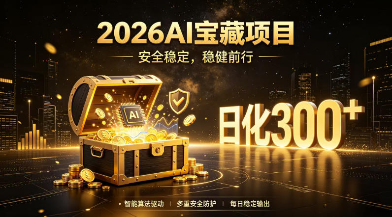 2026AI安全掘金项目，日化稳定300+，无需人为干预操作，当天见收益，操作简单【揭秘】-985网创