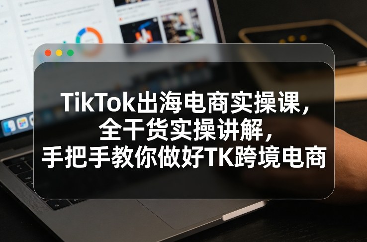 TikTok出海电商实操课，全干货实操讲解，手把手教你做好TK跨境电商-985网创