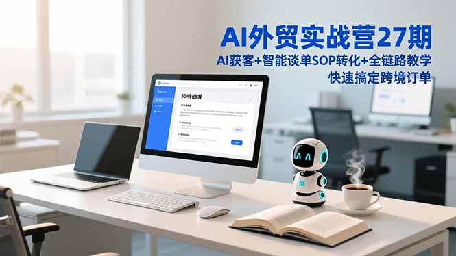 AI外贸实战营27期，AI获客+智能谈单+SOP转化+全链路教学，快速搞定跨境订单-985网创