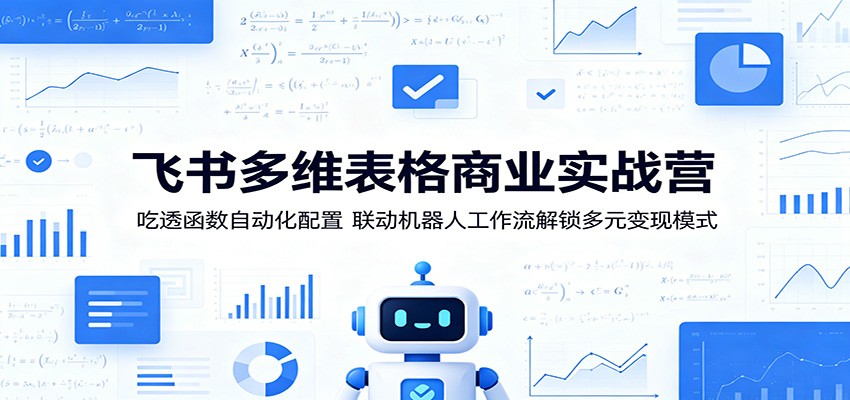 飞书多维表格商业实战营：吃透函数自动化配置，联动机器人工作流解锁多元变现模式-985网创