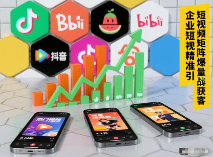 企业短视频精准引流矩阵获客，短视频矩阵爆量战法-985网创