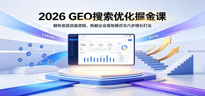 2026 GEO搜索优化掘金课：解析底层流量逻辑，拆解企业落地模式与六步增长打法-985网创