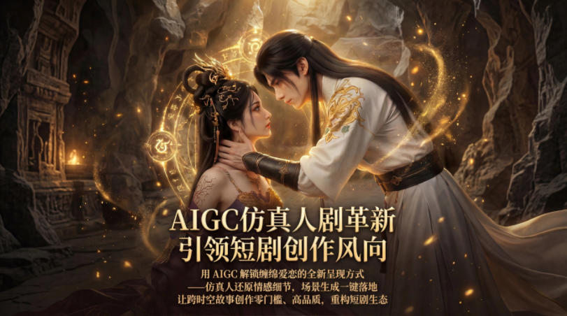 AIGC仿真人《合欢宗》短剧教学，用AIGC解锁缠绵爱恋的全新呈现方式，让跨时空故事创作零门槛、高品质，重构短剧生态-985网创
