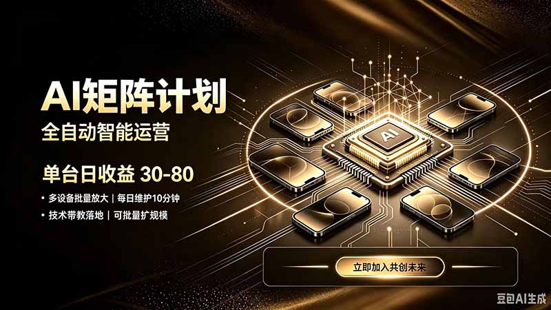 AI智能对话，矩阵规模化创业，全程技术扶持，长久稳定，日入800+-985网创