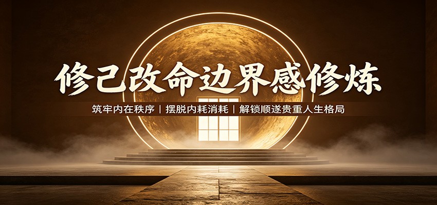 修己改命边界感修炼：筑牢内在秩序，摆脱内耗消耗，解锁顺遂贵重人生格局-985网创