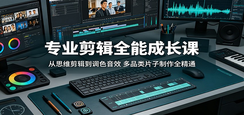专业剪辑全能成长课：从思维剪辑到调色音效，多品类片子制作全精通-985网创