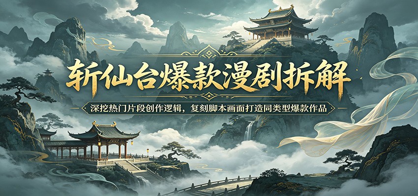 斩仙台爆款漫剧拆解：深挖热门片段创作逻辑，复刻脚本画面打造同类型爆款作品-985网创