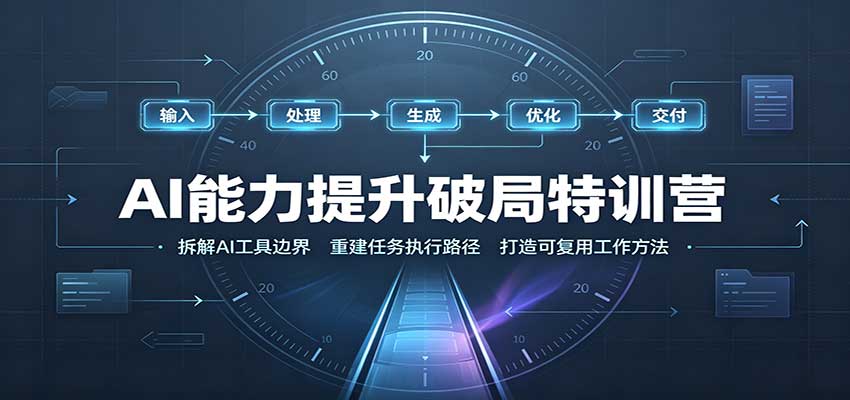 AI能力提升破局特训营：掌握AI交互逻辑，内容创作，搭建工作流-985网创