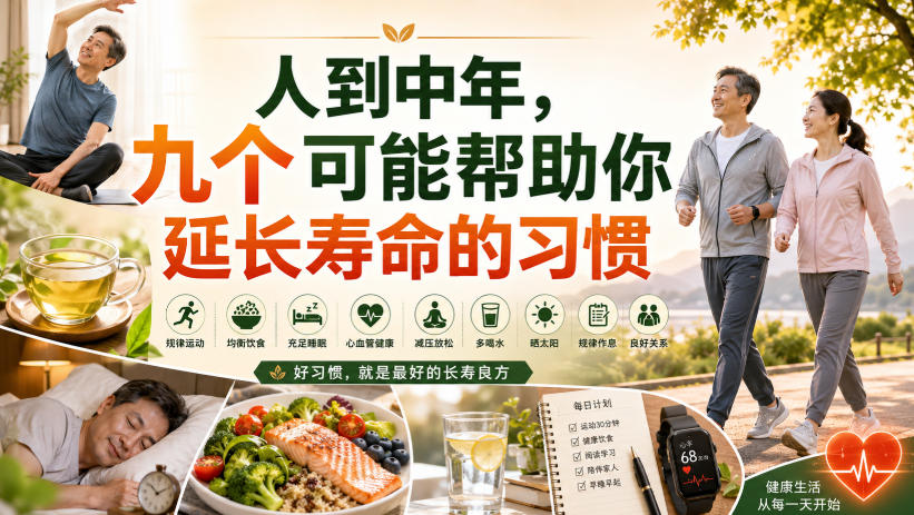 付费文章：人到中年，九个可能帮助你延长寿命的习惯-985网创