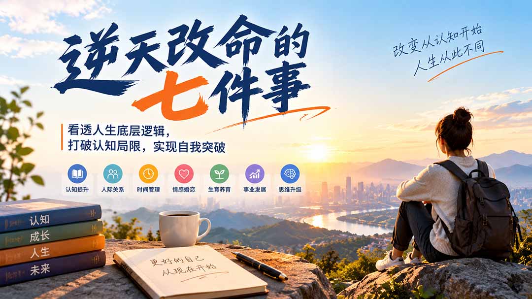 付费文章：逆天改命的七件事，看透人生底层逻辑，打破认知局限，实现自我突破-985网创