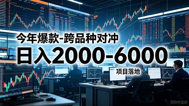 （18918期）今年爆款-跨品种对冲日入2000-6000，项目落地！-985网创