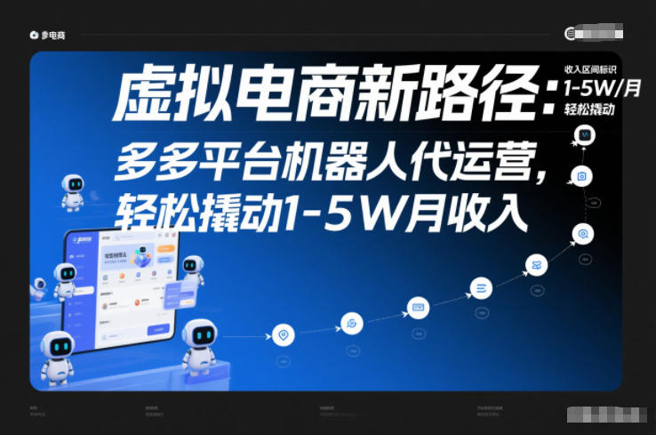 虚拟电商新路径：多多平台机器人代运营，轻松撬动1-5W月收入【揭秘】-985网创