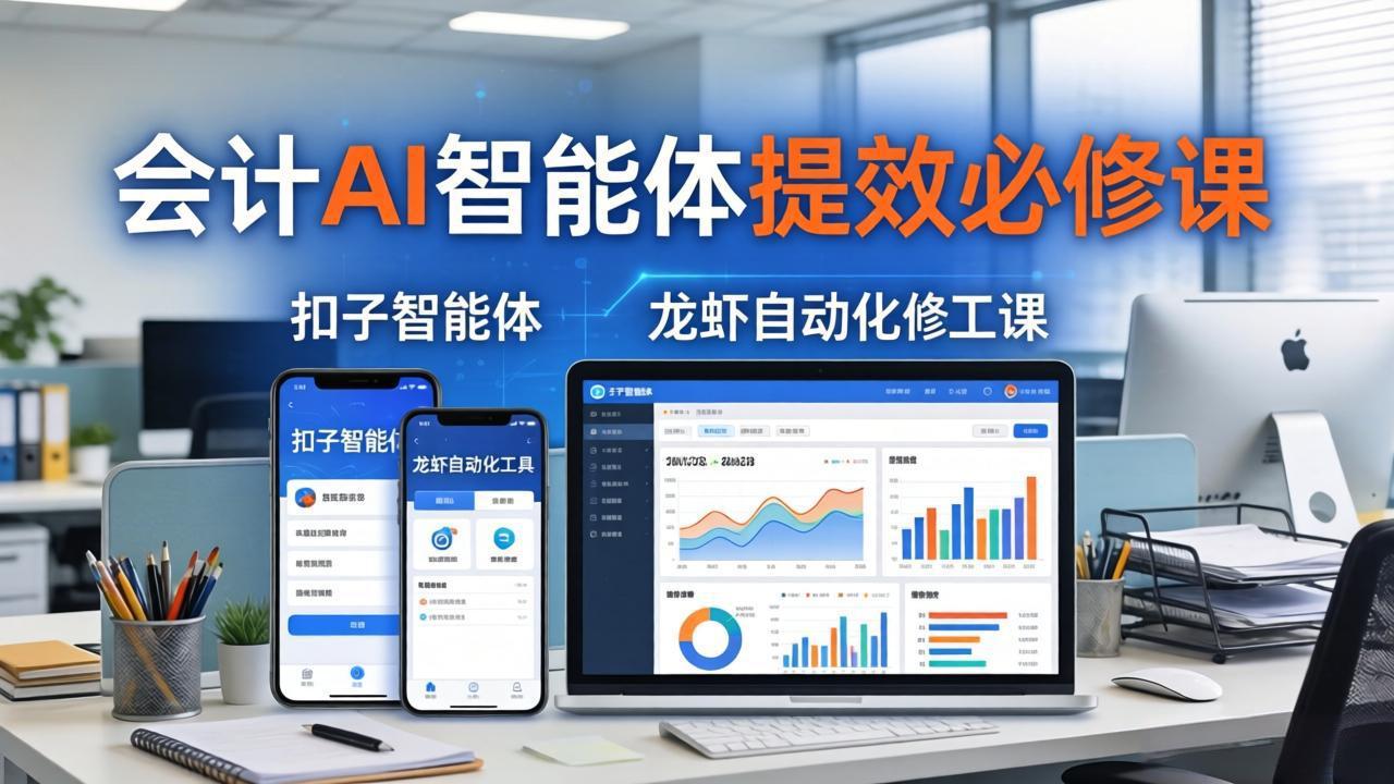 财务会计AI智能体提效必修课：扣子智能体+龙虾自动化+报表分析，一站式提升财务工作效率-985网创