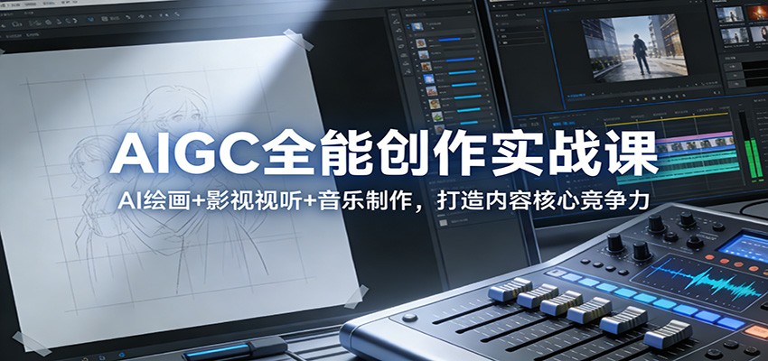 AIGC全能创作实战课：AI绘画+影视视听+音乐制作，打造内容核心竞争力-985网创