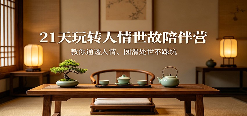 21天玩转人情世故陪伴营：教你通透人情、圆滑处世不踩坑-985网创