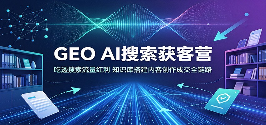 GEO AI搜索获客营：吃透搜索流量红利，知识库搭建内容创作成交全链路-985网创