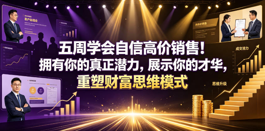 五周学会自信高价销售！拥有你的真正潜力，展示你的才华，重塑财富思维模式【原创双语字幕】-985网创