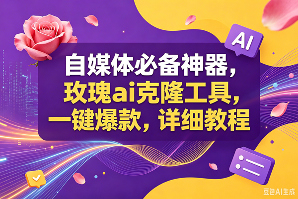 （18977期）玫瑰ai克隆工具，一键爆款ai神器，自媒体的必备工具，50多个功能，详细教程-985网创