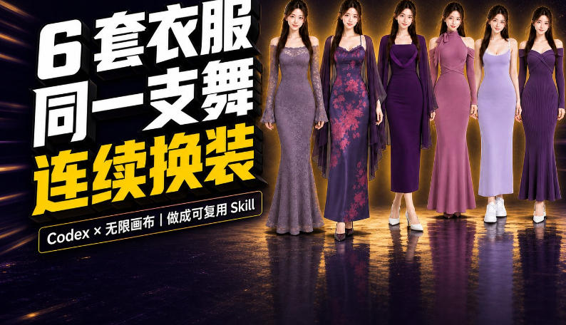同一支舞，6套衣服按顺序切换：我把服装换装视频做成了一个Skill-985网创