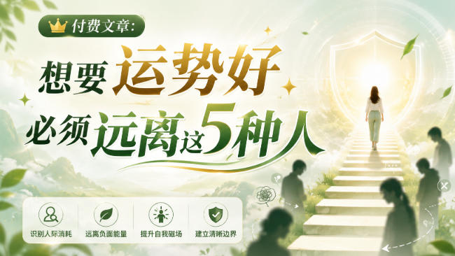 付费文章：想要运势好，必须远离这5种人-985网创