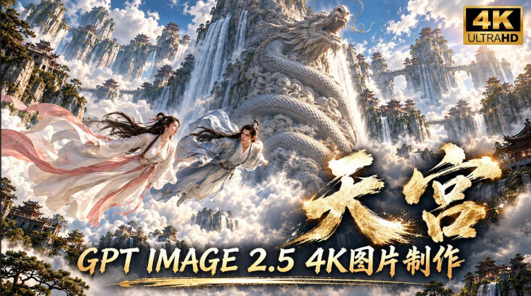 GPT Image 2.5实测！4K到底多清楚？皮肤、手指、修图与天宫场景全面测试-985网创