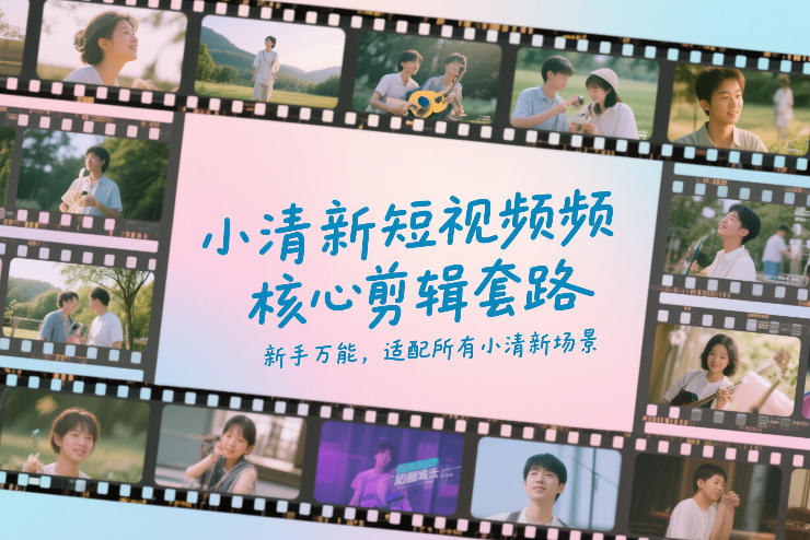 小清新短视频核心剪辑套路，新手万能，适配所有小清新场景-985网创