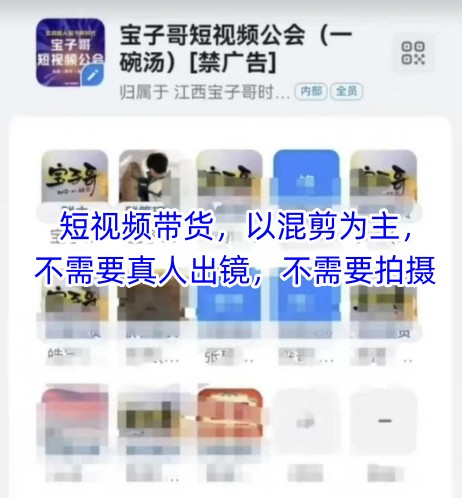 宝子哥头部团队短视频带货，以混剪为主，不需要真人出镜，不需要拍摄【更新26年1月】-985网创