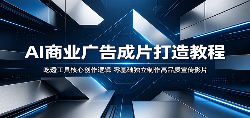 AI商业广告成片打造教程：吃透工具核心创作逻辑，零基础独立制作高品质宣传影片-985网创