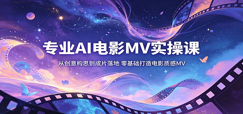 专业AI电影MV实操课：从创意构思到成片落地，零基础打造电影质感MV-985网创