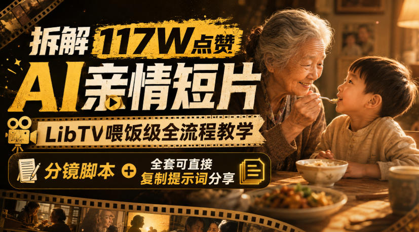 拆解117W点赞AI亲情短片，LibTV喂饭级全流程教学，分镜脚本+全套可直接复制提示词分享-985网创