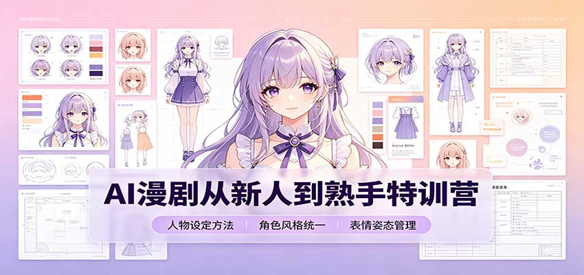 AI漫剧从新人到熟手特训营：剧本分镜创作，提示词模板，人物设定与工具资源-985网创