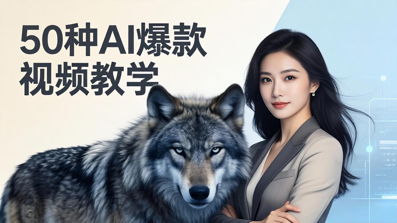 50种AI爆款视频教学：影视级古诗词+治愈萌宠+山海经蛟龙，高阶宝典商业落地-985网创