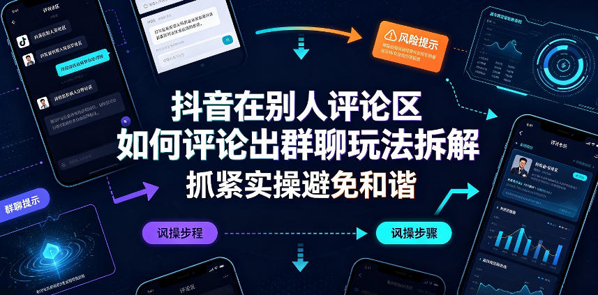 抖音在别人评论区如何评论出群聊玩法拆解，抓紧实操避免和谐-985网创