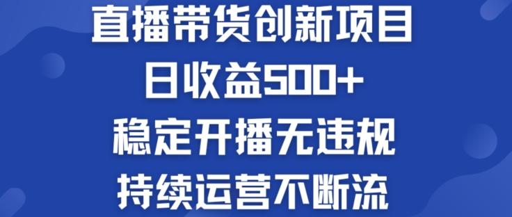 淘宝无人直播带货创新项目：日收益500+  稳定开播无违规  持续运营不断流【揭秘】-985网创
