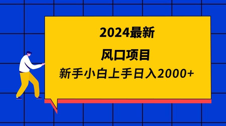 (9483期)2024最新风口项目 新手小白日入2000+-985网创