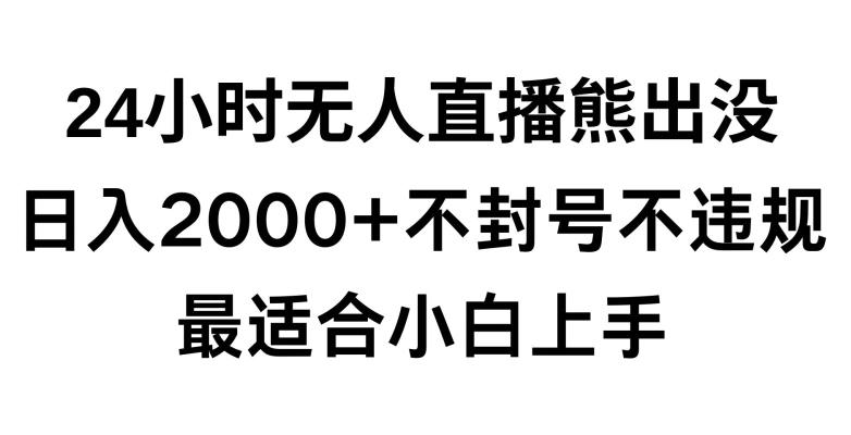 快手24小时无人直播熊出没，不封直播间，不违规，日入2000+，最适合小白上手，保姆式教学【揭秘】-985网创