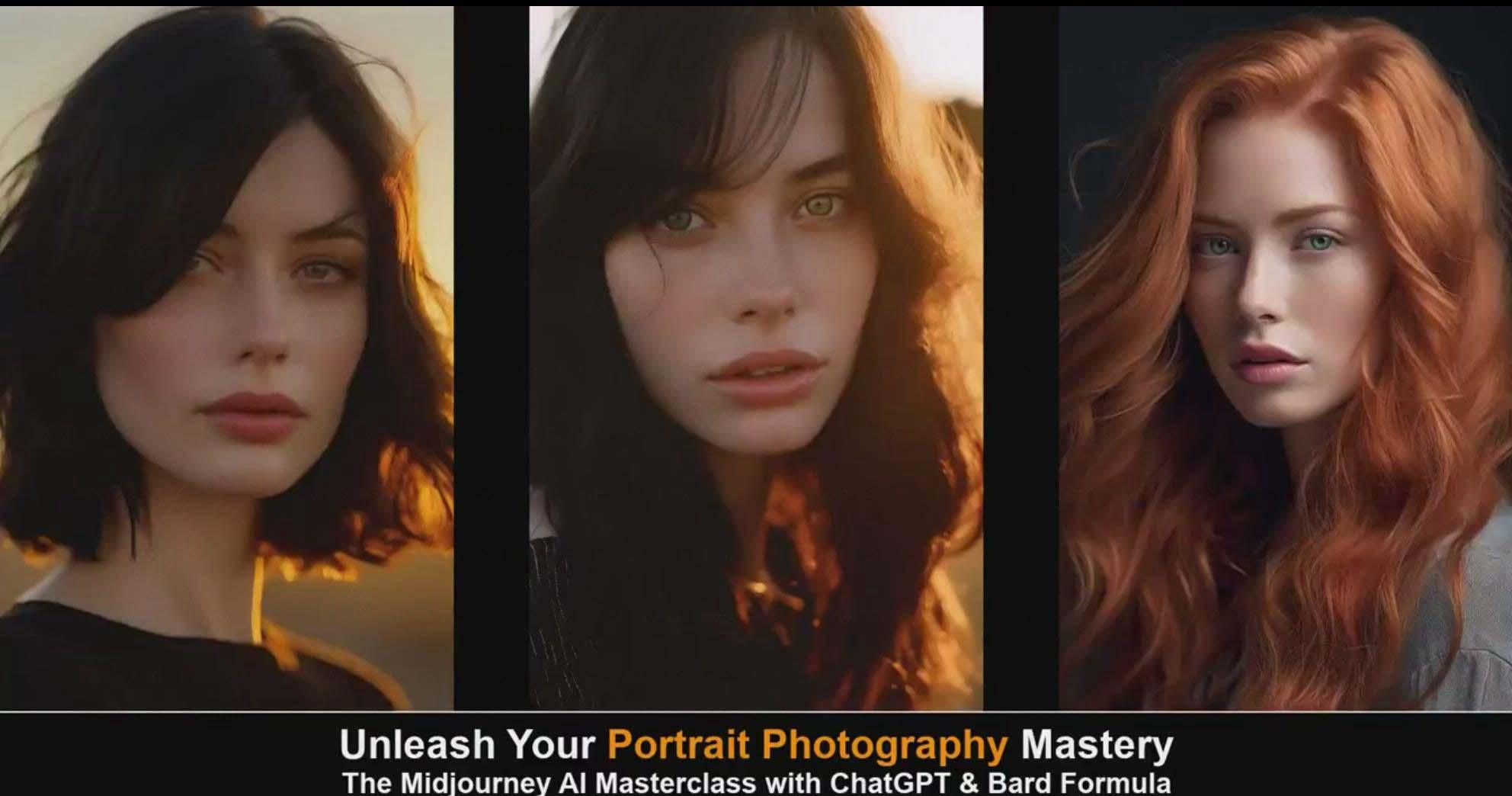 图片[3]-(9312期)Midjourney v5 ChatGPT 和 Bard AI人工智能人像摄影大师班-15节-中英字幕-985网创