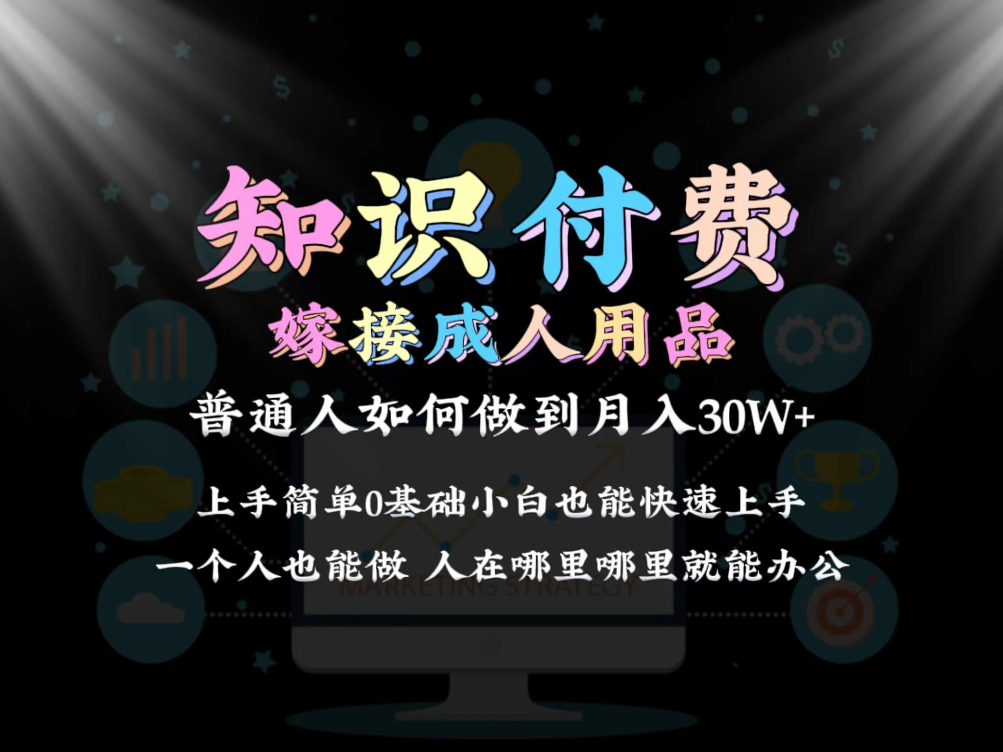 2024普通人做知识付费结合成人用品如何实现单月变现30w 保姆教学1.0-985网创