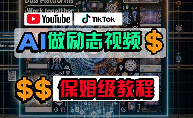 利用AI制作励志视频，在YouTube和TikTok赚钱，小白可做(附工具-985网创