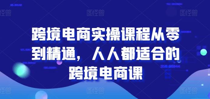 跨境电商实操课程从零到精通，人人都适合的跨境电商课-985网创