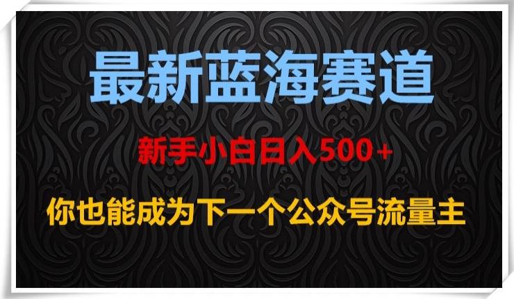 最新蓝海赛道，新手小白日入500+，你也能成为下一个公众号流量主【揭秘】-985网创