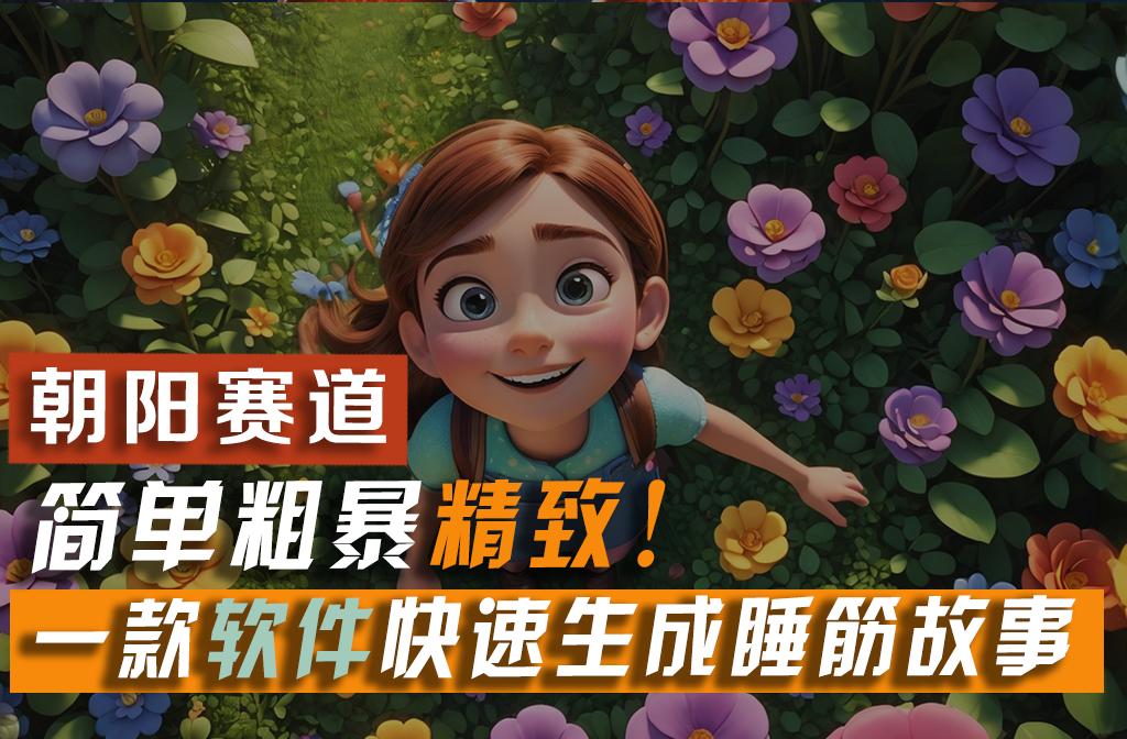 利用一款软件5分钟一条爆款睡筋故事，简单粗暴精致！小白月入2w+-985网创