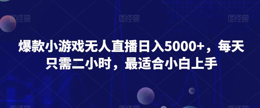 爆款小游戏无人直播日入5000+，每天只需二小时，最适合小白上手-985网创