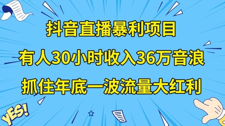 抖音直播暴利项目，有人30小时收入36万音浪，公司宣传片年会视频制作，抓住年底一波流量大红利【揭秘】-985网创