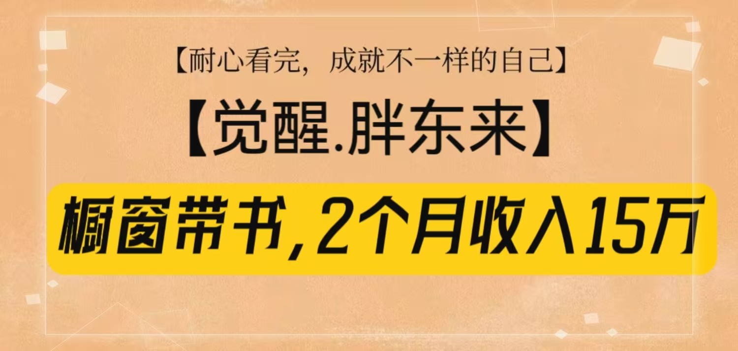 橱窗带书《觉醒，胖东来》，2个月收入15W，没难度只照做！-985网创