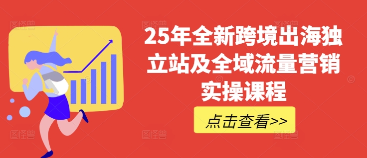 25年全新跨境出海独立站及全域流量营销实操课程，跨境电商独立站TIKTOK全域营销普货特货玩法大全-985网创